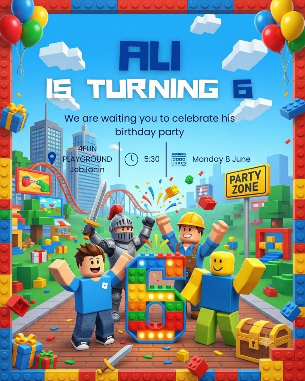 Colorful children's birthday invitation design