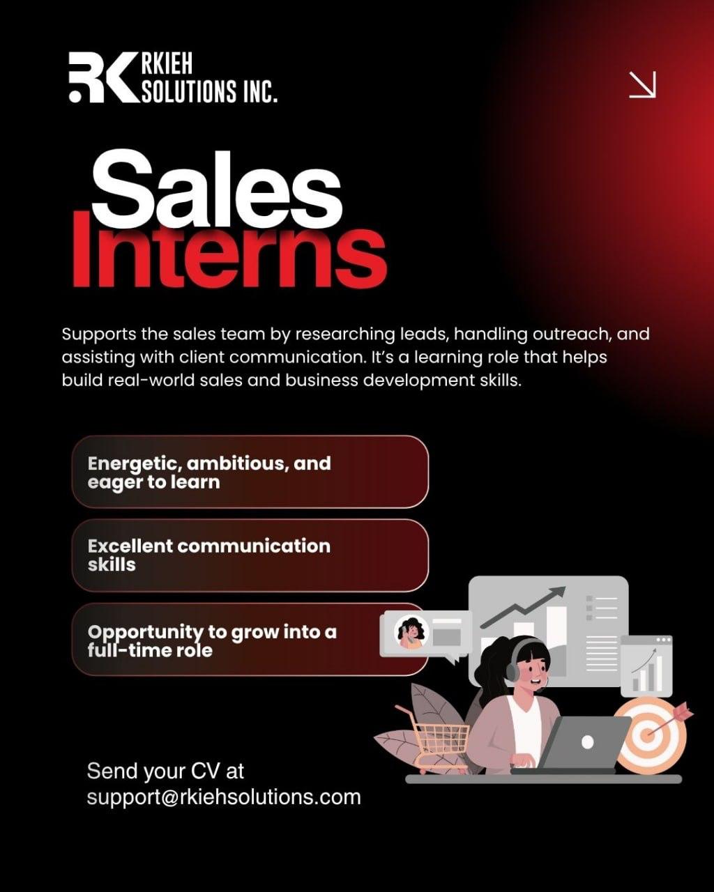 Rkieh Solutions sales interns social post