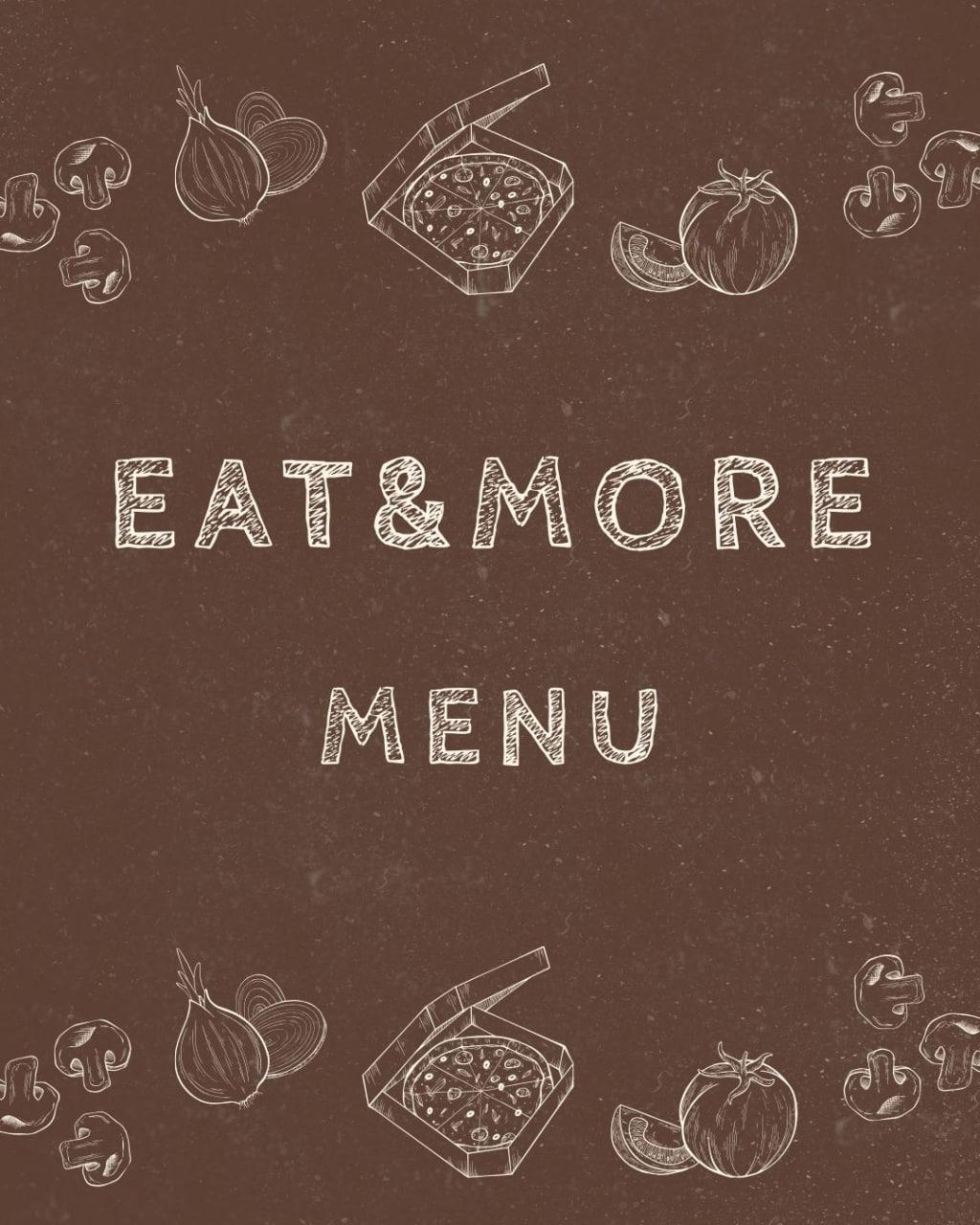 Eat and More restaurant menu cover