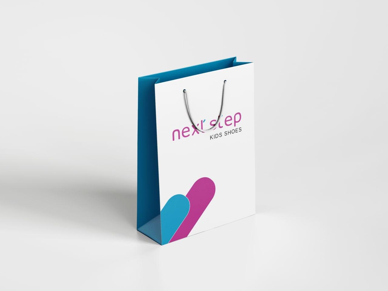 Next Step kids shoes branded shopping bag