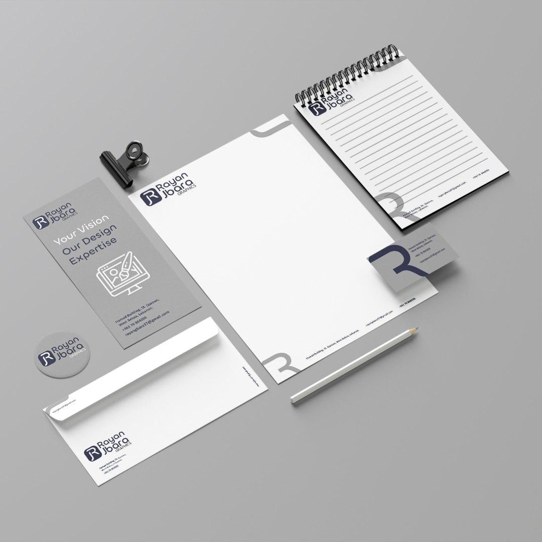 Rayan Jbara Graphics stationery system