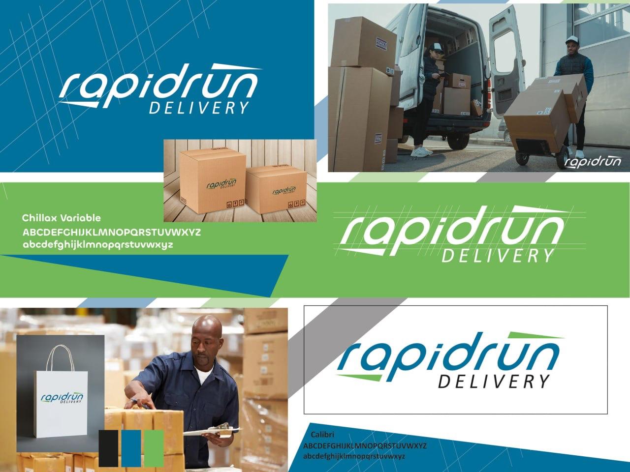 Rapid Run delivery brand identity board