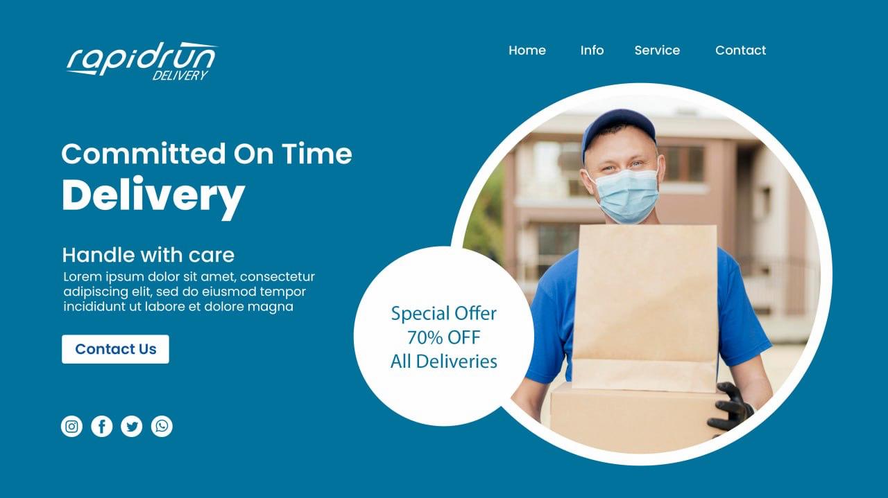 Rapid Run delivery website concept